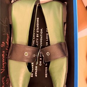 John Fluevog Green and Black Shoes